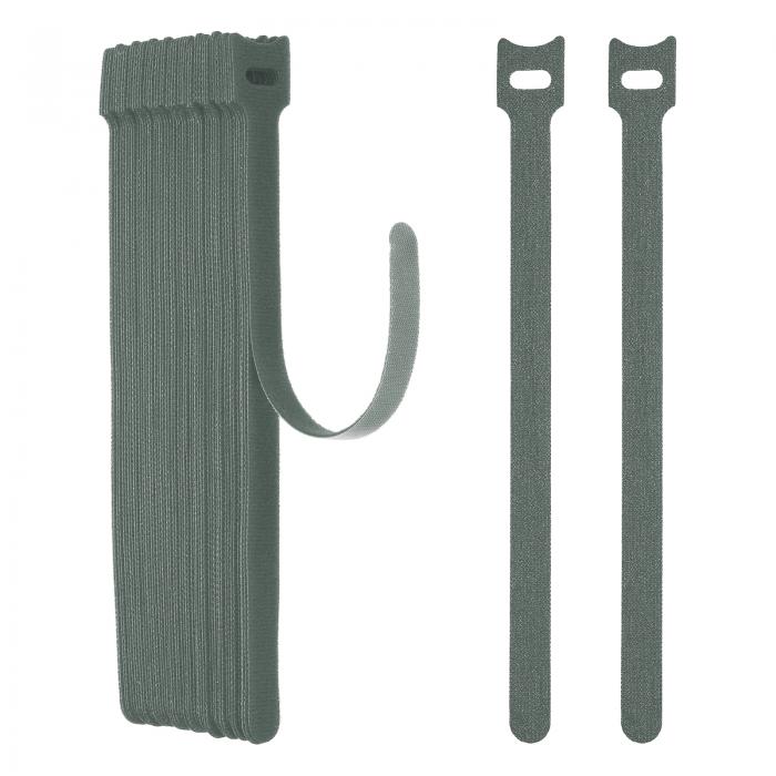 ケーブル結束バンド マジック式 200mm x 12mm コード まとめる 繰り返し使用可能 ケーブルタイ 収納ス..