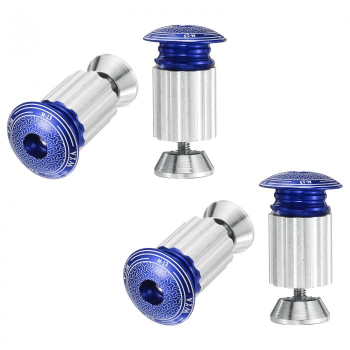 2ペアのバーエンドプラグ、アルミニウム製ハンドルバーエンドキャップ、自転車プラグ0.6oz、MTBロードB..