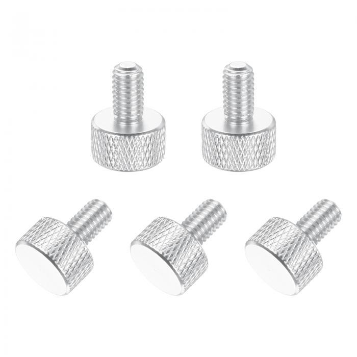 5個M5x12mmフラットヘッドニュート゛ルつまみねし゛ ソリット゛アルミニウム合金完全ねし゛付きサムス..