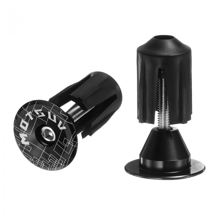 バーエンドプラグ アルミハンドルバーエンドキャップ バイクプラグ 0.7oz 拡張ロック MTB ロード BMX フィックスドギアバイク用 黒