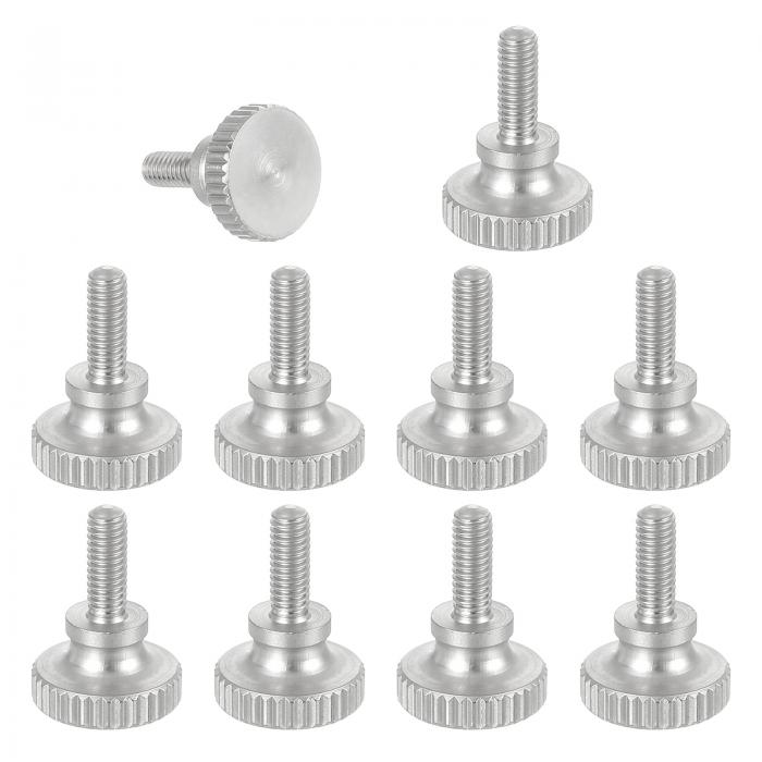 10個 M2.5 x 6mm ノギス用ネジ 304ステンレス鋼フラットヘッドショルダーサムネジ メトリック ダイヤモ..