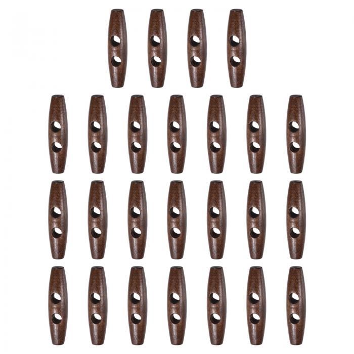 25個 木製トグルボタン55mm / 2.2