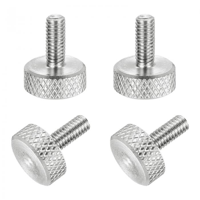 4個 M4x10mm フラットヘッド ニュート゛ル サム スクリュー 304ステンレス鋼 完全ねし゛込み サムスク..