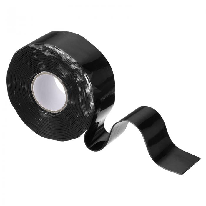自己融着シリコンテープ、1インチ x 10ft 防水性水漏れシーリングテープ、配管パイプホース修理用ハン..