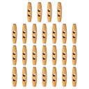 25個 木製トグルボタン50mm / 2