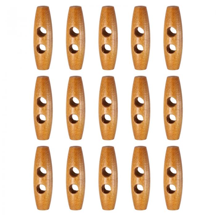 15個 木製トグルボタン40mm / 1.6