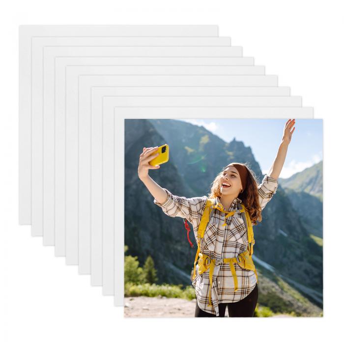 10 個 サブリメーションメタルフォトブ ランク 5.5インチx5.5インチ、0.45mm(0.018インチ) アルミニウムフォトサインブ ランク ポスターフレーム DIY印刷、ウォール デコ、ベッドルーム居間