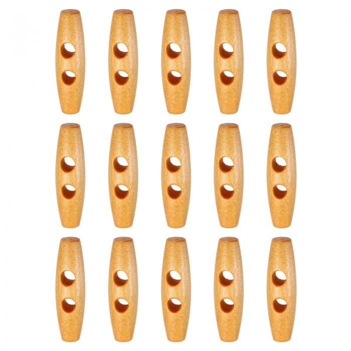 15個 木製トグルボタン45mm / 1.8