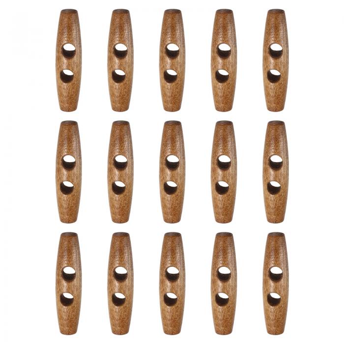 15個 木製トグルボタン50mm / 2