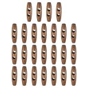 25個 木製トグルボタン40mm / 1.6