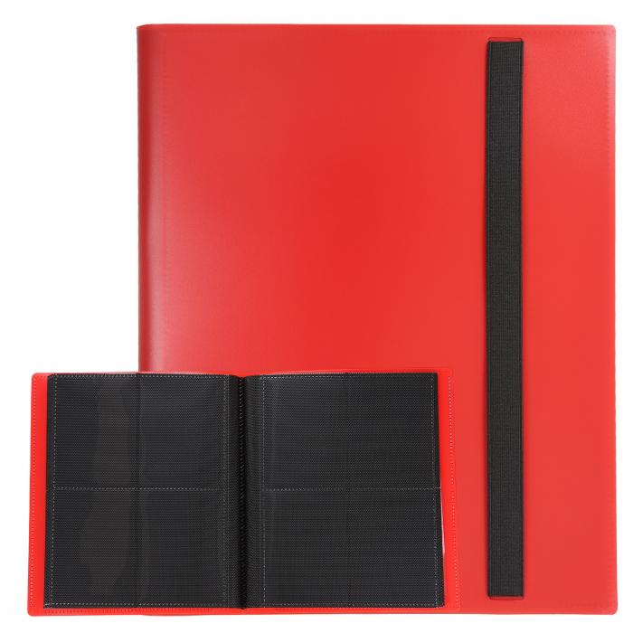 4ポケットトレーディングカードバインダー PUカバーカードコレクションバインダー 160サイドローディン..