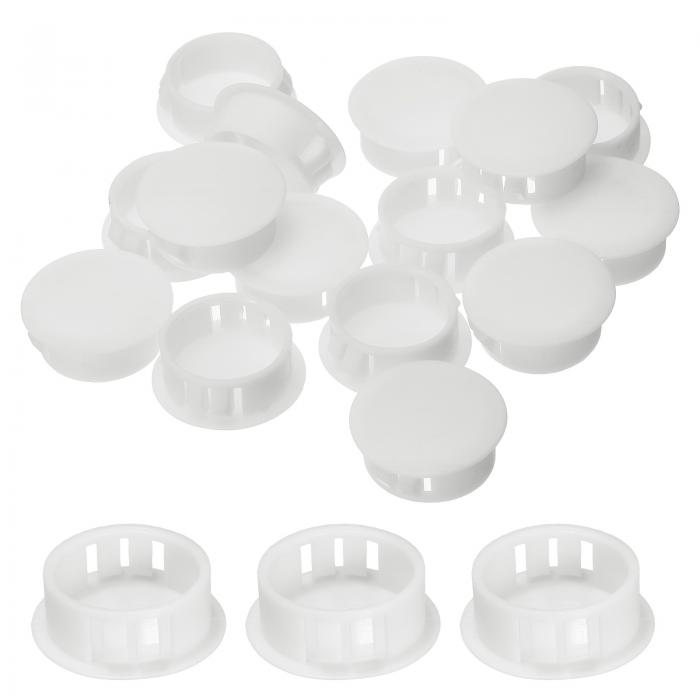 15個 ナイロンプラスチックホールプラグ 1インチ（25mm）ラウンドドリルスクリューホールプラグカバー ..
