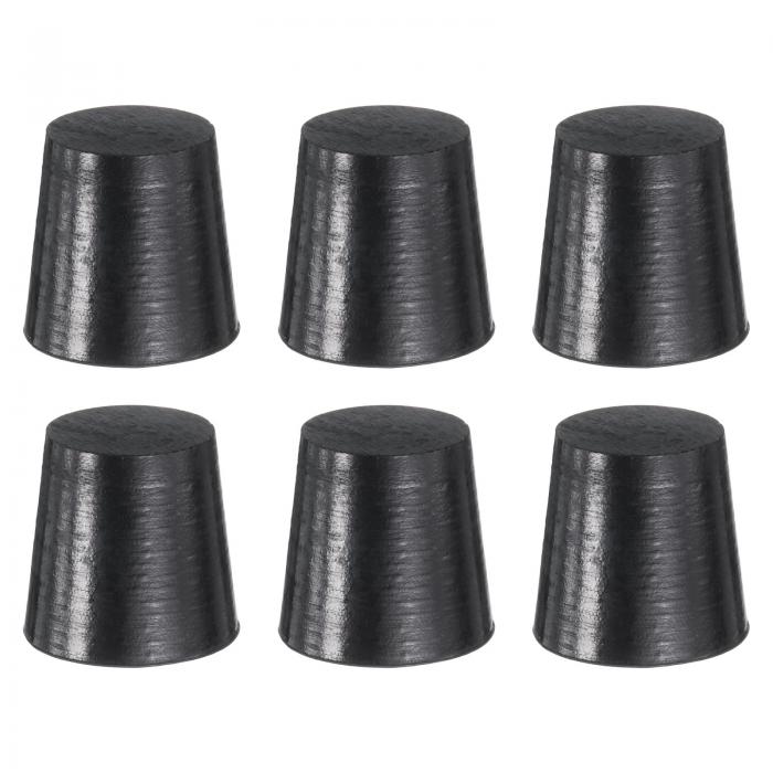 6個 シリコーンラバーコーンプラグ 20mmから26mm 高温用ソリッドラバーストッパーシリコーンプラグ 穴プラグ スプレー コーティング 塗装保護用 黒 25mm
