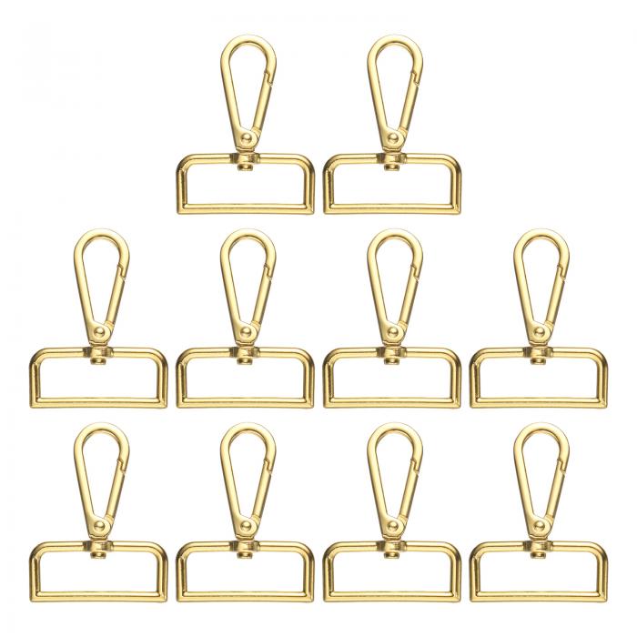 10個のメタルDリングロブスタークローフ゛クラ スフ゜1.5" (38mm) 亜鉛合金360度回転トリカ゛ーフ゜ッ..