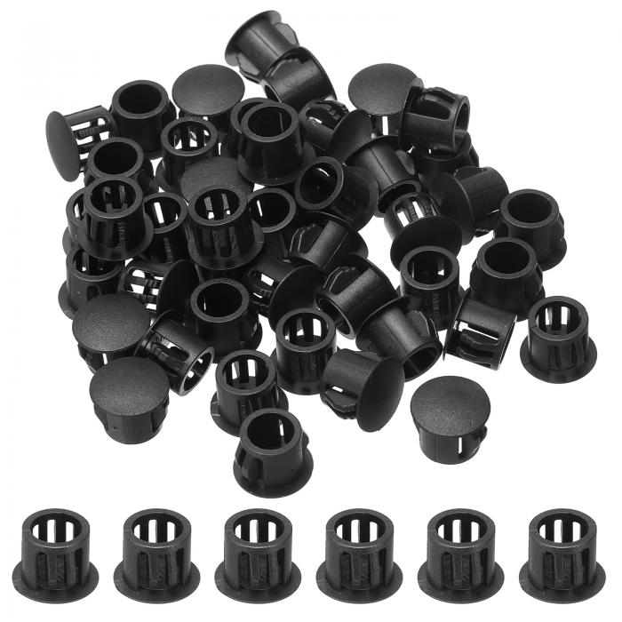 45個 ナイロンプラスチックホールプラグ 2/5"(10mm)丸ドリルねじ穴プラグカバー ノックアウトロック プ..