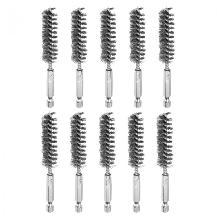 10個304ステンレス鋼ボアブ ラシ14mm Dia 4