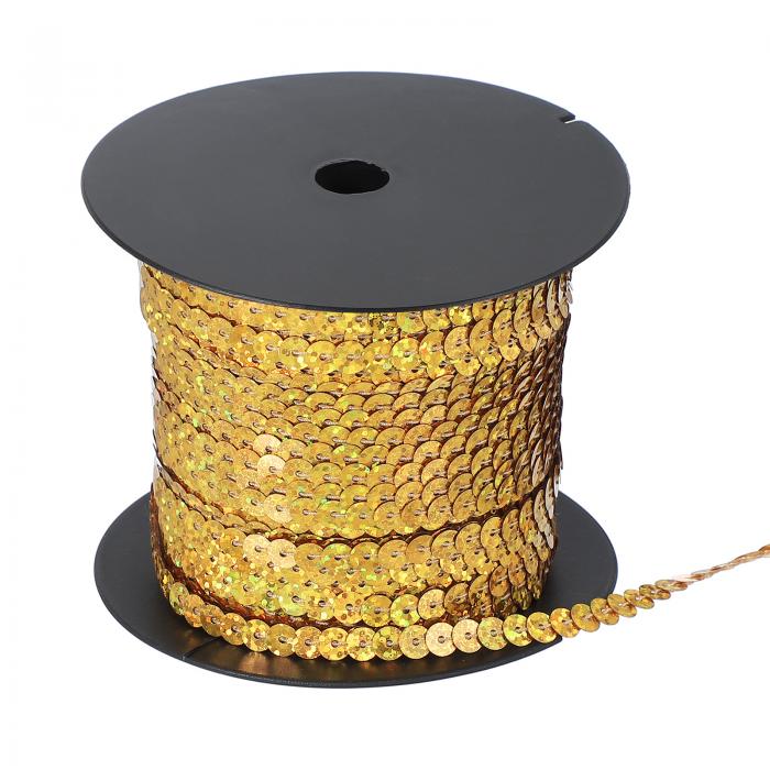 100ヤードフラットシーケンストリム、6mmパレットシーケンスストリングリボンロールスパンコールフラッ..