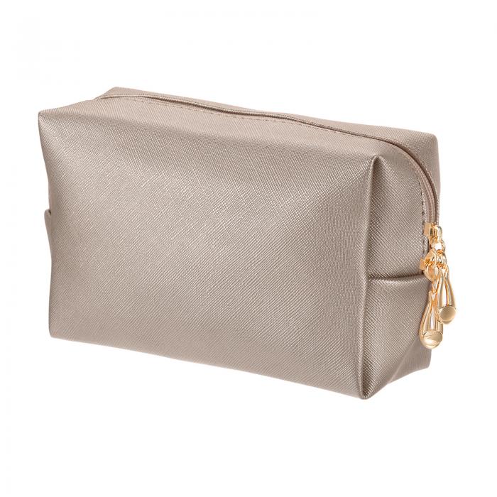 PUレザー製 正方形メイクポーチ 防水コスメティックオーガナイザーバッグ ジッパーポーチ 女性用 メイ..