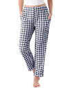 cheibear Womens Plaid Pajama Bottoms Elastic Waist with Pockets Long Sleepwear L...
