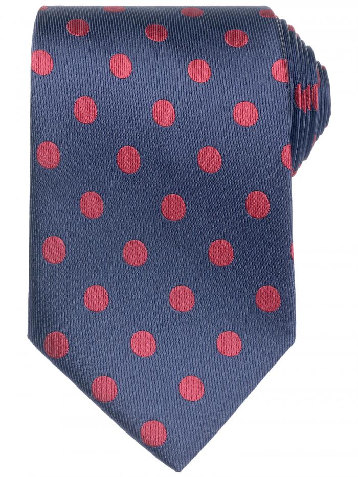 Elerevyo メンズ ドット柄 セルフタイ ネクタイ 織り クラシック幅 サテン 光沢 結婚式用 クラシック 紺 One Size