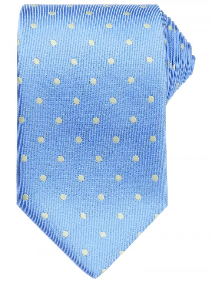 Elerevyo メンズ ドット柄 セルフタイ ネクタイ 織り クラシック幅 サテン 光沢 結婚式用 クラシック 青 One Size