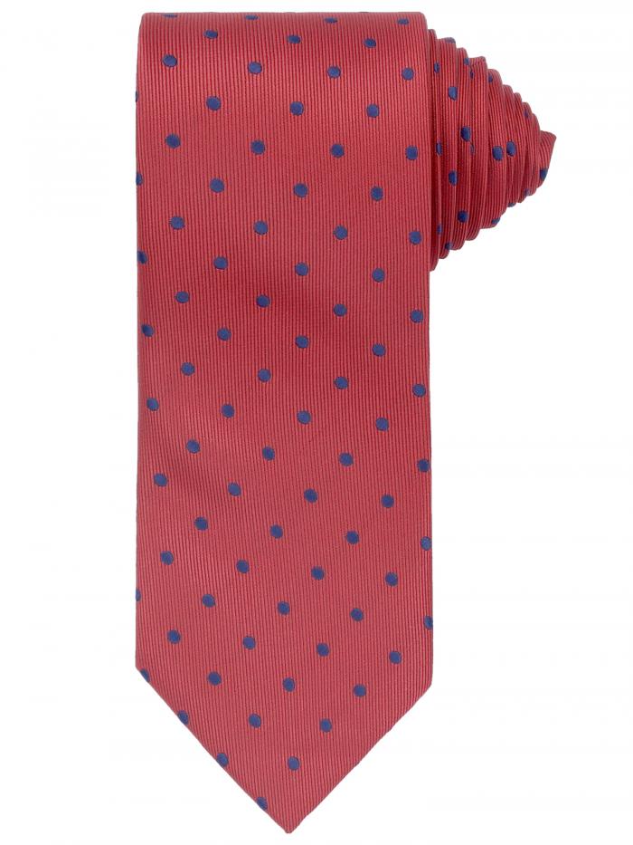 Elerevyo メンズ ドット柄 セルフタイ ネクタイ 織り クラシック幅 サテン 光沢 結婚式用 クラシック クリムゾンレッド One Size