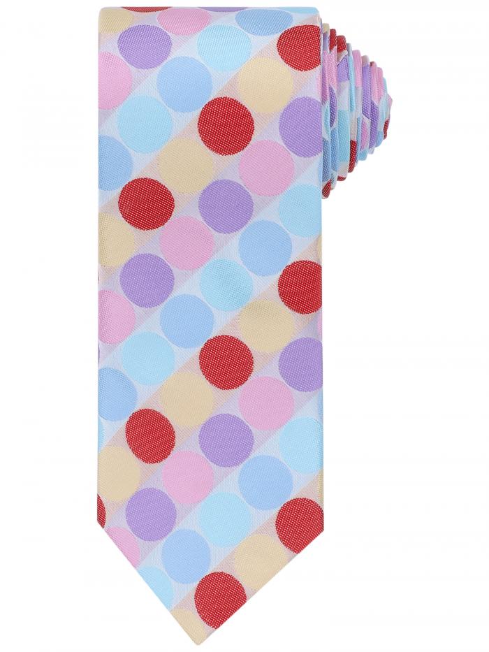 Elerevyo メンズ ドット柄 セルフタイ ネクタイ 織り クラシック幅 サテン 光沢 結婚式用 クラシック カラフル One Size