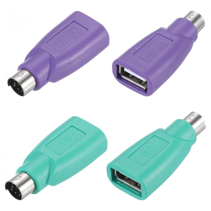 4 個 PS/2 から US B ポートへ PS/2 メスから US B メスへ アダプター 有線マウス キーボード デスクト..