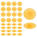 200個のねじキャップカバー、17 x 4mmのプラスチック製ねじ飾りカバー、フィリップ スカムフィッティングナット用自己攻締めねじ、装飾用タッピングファスナー、イエロー