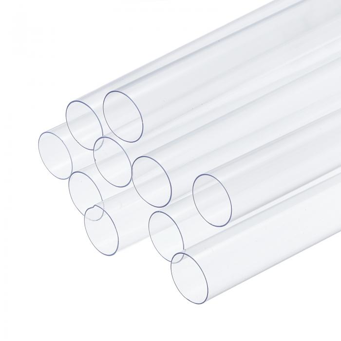 24mm ID x 25mm OD クリアプラスチック剛性チューブ10個 0.5メートル長 水槽用ポリカーボネートチュー..