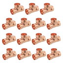 15個1" x 1" x 1"銅製縮径ティープレッシャーパイプ継手 配管用および冷凍用
