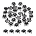120個 ラインストーンスタッドリフィル 8mm/0.31"ラインストーンクロービーズネイルヘッド リベットメタルボールスリベットデコラティブ DIYレザークラフト製作用 財布 衣類 靴 ベルト 黒