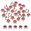 120個 ラインストーンスタッドリフィル 6mm/0.24"ラインストーンクロービーズネイルヘッド リベットメタルボールリベットデコラティブ DIYレザークラフト製作用 財布 衣類 靴 ベルト 赤