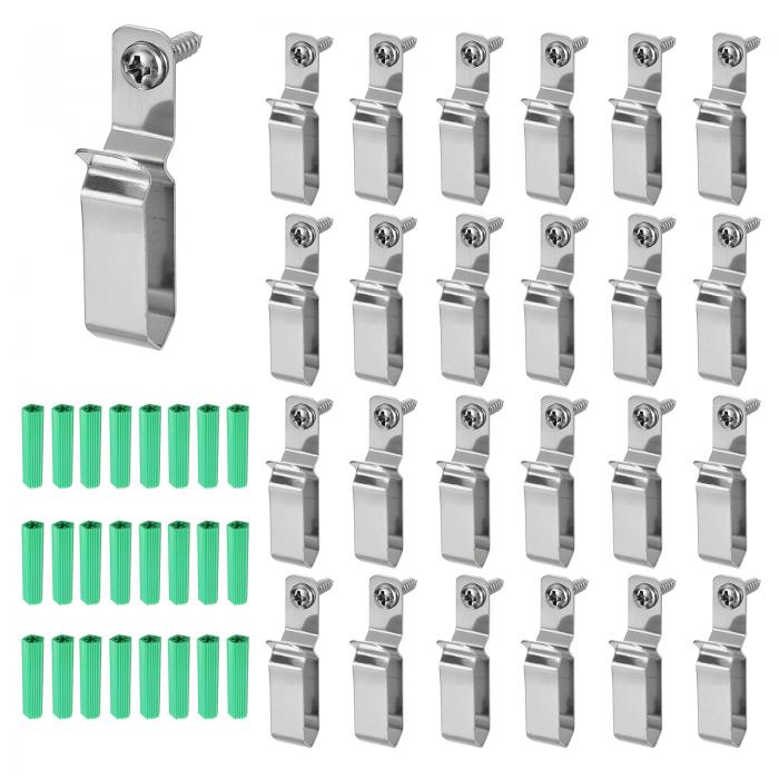 25個パックのストリップハンガーフック 8x20mm幅ストリップ用のLEDストリップ ライトホルダー クリスマ..