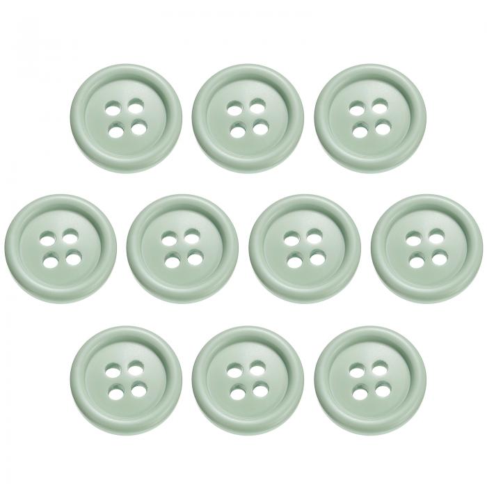 10個のボタン 15mm (0.59インチ) 4つの穴 樹脂製 ラウンドクラフト用交換ボタン 衣類のDIYクラフト装飾..