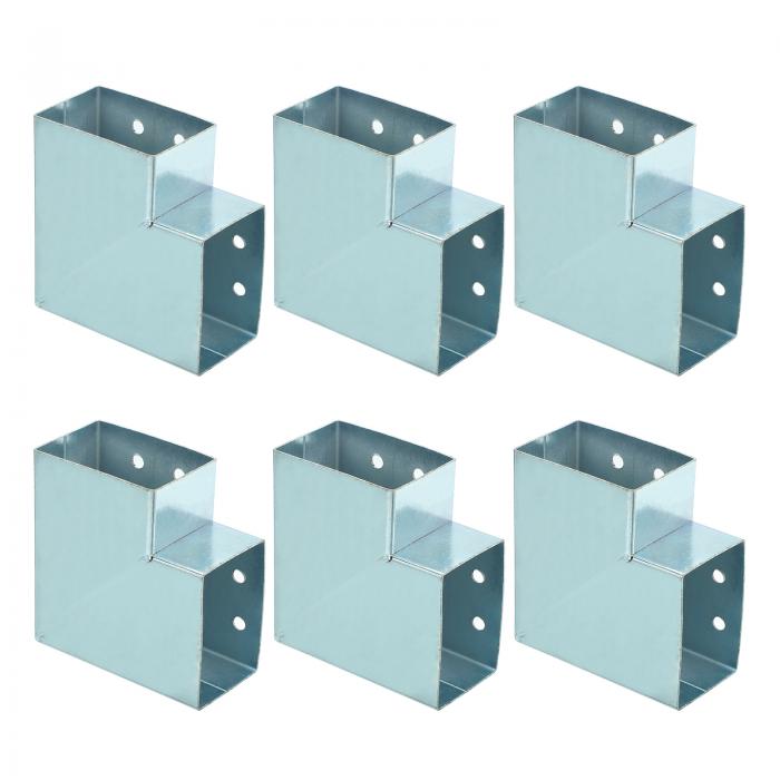 2-Way ガゼボサポートキット L字型コーナーサポート木工DIYポストベースキット 2.4"x1.6"材用 アウトド..