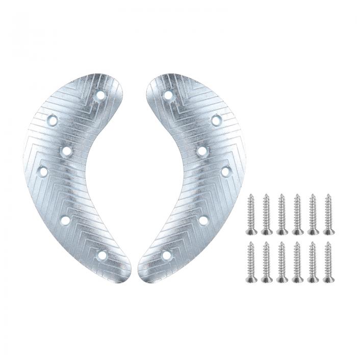 2個 金属ヒールプレート ヒールガード修理パッド ムーンタップス ヒール交換用ヒールプレート ネジ付き..