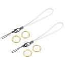 2個 編み込みリストレットランヤード 5.5インチ レザー製手作りキーチェーンストラップ クラッチ携帯電話キーチェーンウォレット財布アクセサリー用 ホワイト