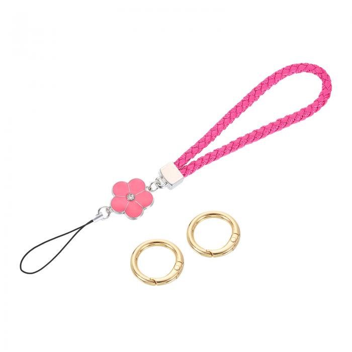 リストレットランヤード 4.7インチ レザーキーチェーンストラップ クラッチ携帯電話キーチェーンウォレ..