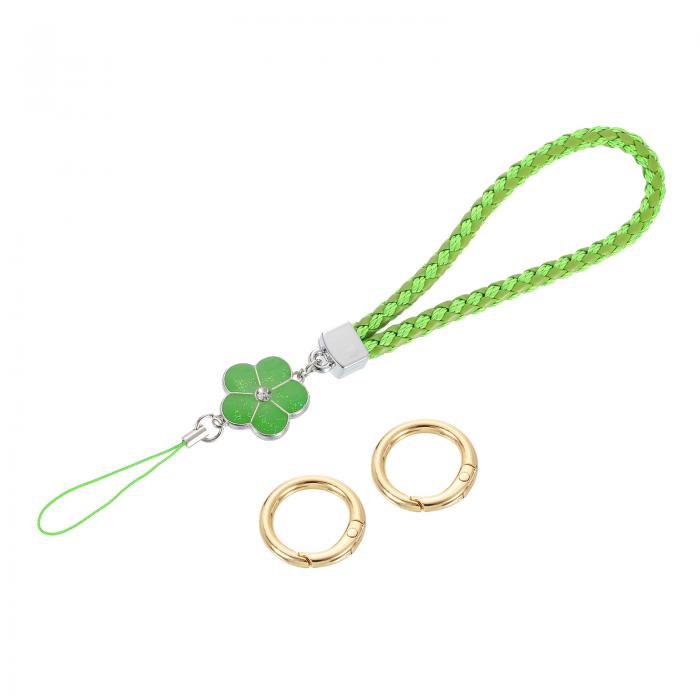 リストレットランヤード 4.7インチ レザーキーチェーンストラップ クラッチ携帯電話キーチェーンウォレ..