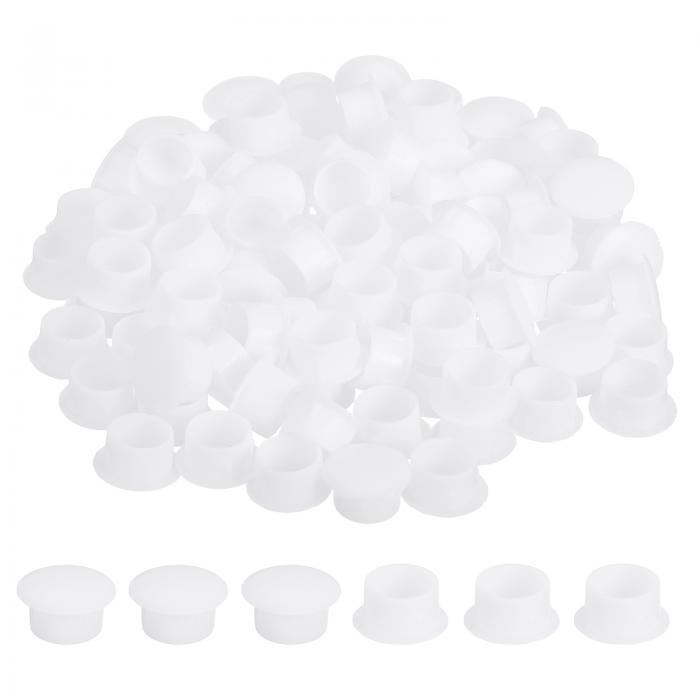 250個のプラスチックホールプラグ 9/16" x 5/16"(DxH) ホールカバーチュービングエンドキャップ ラウン..