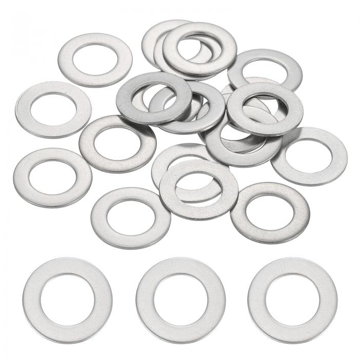 20個M10 304ステンレス鋼平座金丸型フラットスペーサー ネジ ボルト 配管 自動車 DIY 電子機器用10.5mm内径18mm外径1mm厚のサムネイル
