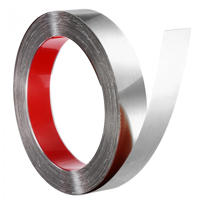 ステンレス製ウォールモールディングトリム 32.8フィート×1.2インチ パティ オ壁タイルミラーエッジ用 ..