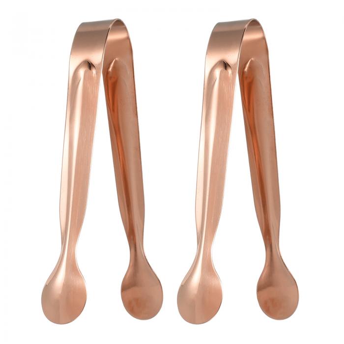 2個 サービングトング 4.3" ステンレス製キッチン用トング サラダ アイス パン フルーツ バーベキュー..