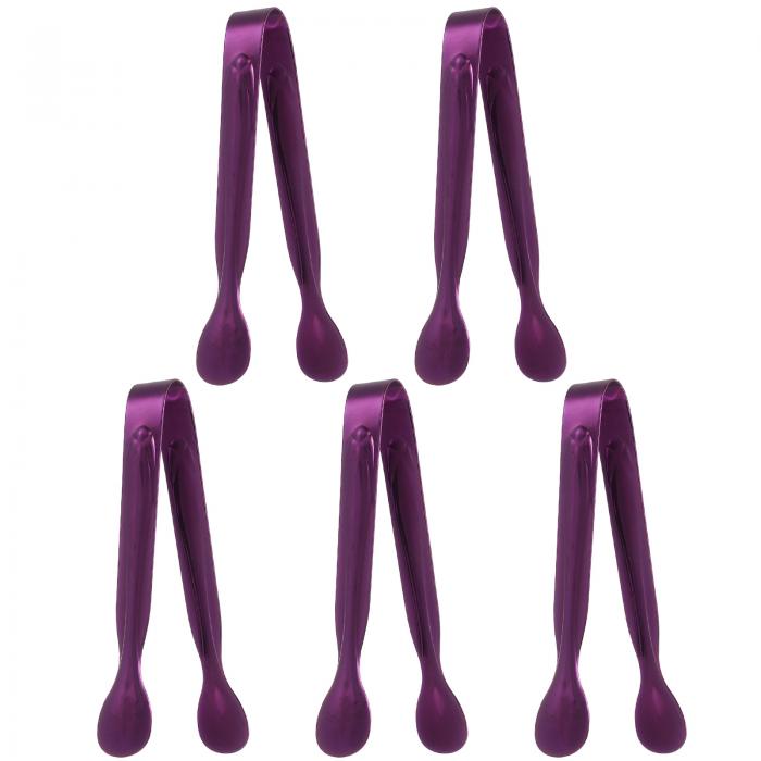 5個 サービングトング 4.3" ステンレス製キッチン用トング サラダ アイス パン フルーツ バーベキュー..