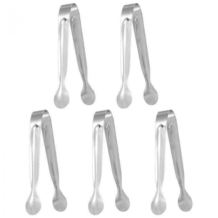 5個 サービングトング 4.3" ステンレス製キッチン用トング サラダ アイス パン フルーツ バーベキュー..