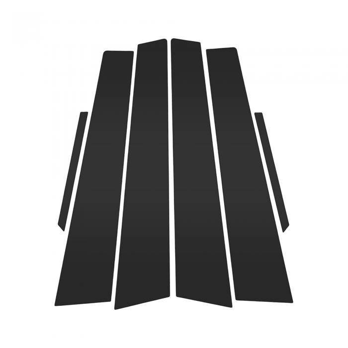 VekAuto Cadillacに対応CTS 2014-2015用6個セットのドアピラーウィンドウトリム ブラック フロント リア 左右 アンチスクラッチステッカーピラーポスト ドアアウターエクステリアカバー