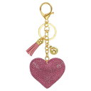 PATIKIL ラインストーンキーチェーン、ハート形状のキーチェーン、女性用のブリングキーチェーンアクセサリー、かわいい水晶タッセルキーチェーン、キーやハンドバ...