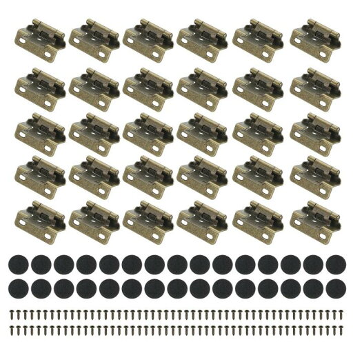 PATIKIL セルフクロージングキャビネットヒンジ セミオーバーレイ 1/2インチ、50個 セミコンシールド フラッシュフェイスマウント キャビネットヒンジ(スクリュー付き) キッチン バスルーム ファニチャー キャビネットドア ブロンズトーン PATIKIL セルフクロージングキャビネットヒンジ セミオーバーレイ 1/2インチ、50個 セミコンシールド フラッシュフェイスマウント キャビネットヒンジ(スクリュー付き) キッチン バスルーム ファニチャー キャビネットドア ブロンズトーン