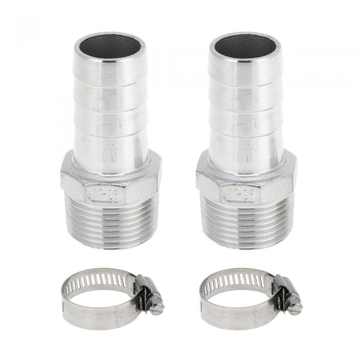 Hihaha 304ステンレススチールホースバーブフィッティング1.0